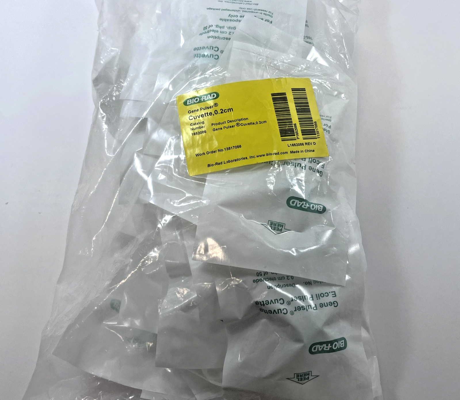 Bio-Rad Gene Pulser Cuvettes 0.2cm Gap 165-2086 Sterile 30/Pack