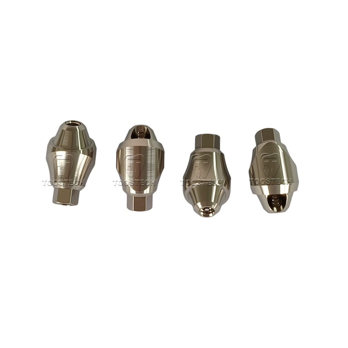 3pcs MUA 17º 30º angled multi unit abutment titanium fits to MIS Seven NP/SP