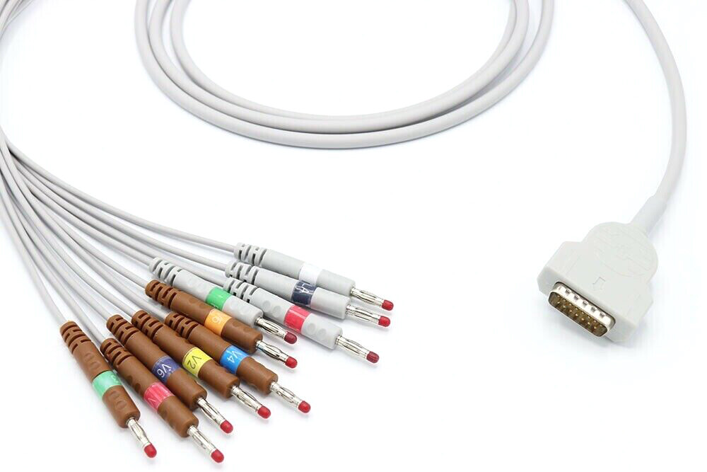 GE Marquette MAC 1200 MAC 1200ST EKG Cable 10 Leads Banana AHA- Ships Same Day