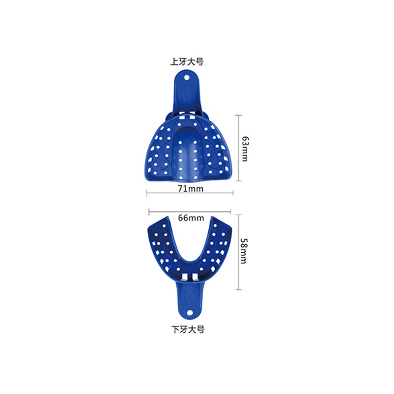 12 Pcs Dental Impression Trays Perforated Plastic Autoclavable Trays EASYINSMILE