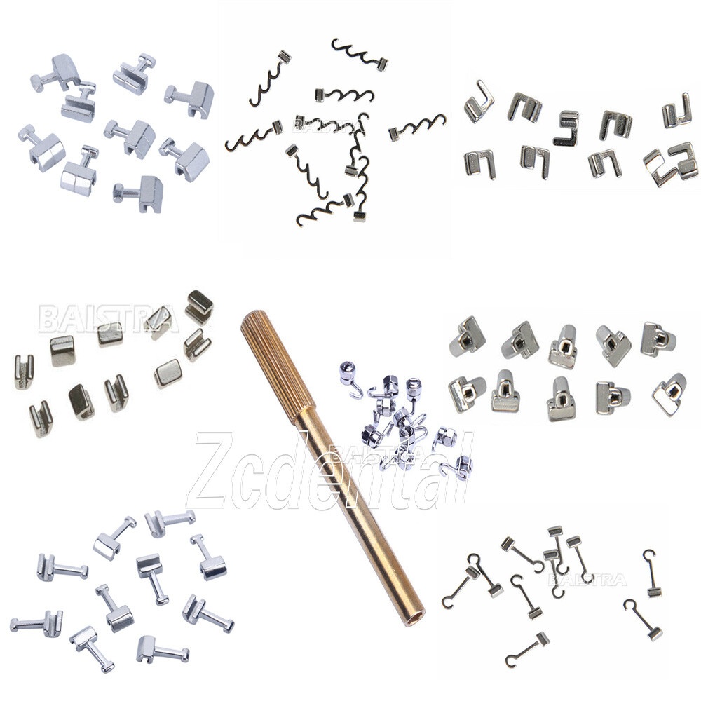 Ganchos crimpables para ortodoncia dental Bloqueo de parada/Corto/Largo/Cruz