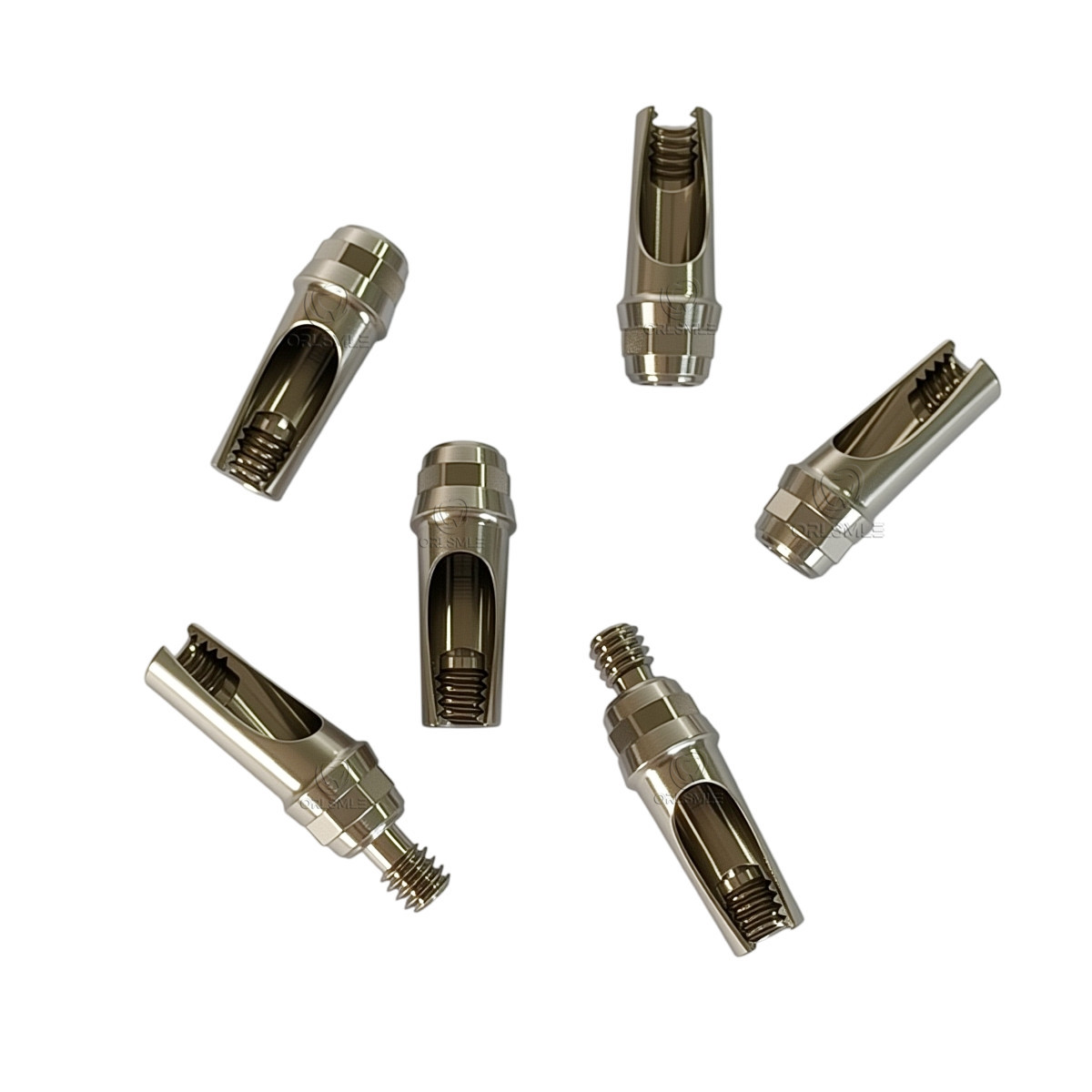 5 pcs 15° Titanium angled cemented abutment fits to ITI Straumann RN synOcta