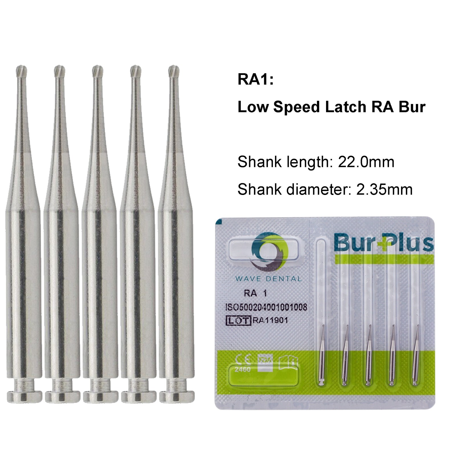 WAVE Dental Round Burs Carbide Latch Burs RA 1 2 3 4 5 6 7 8 LA Slow Speed PRIMA