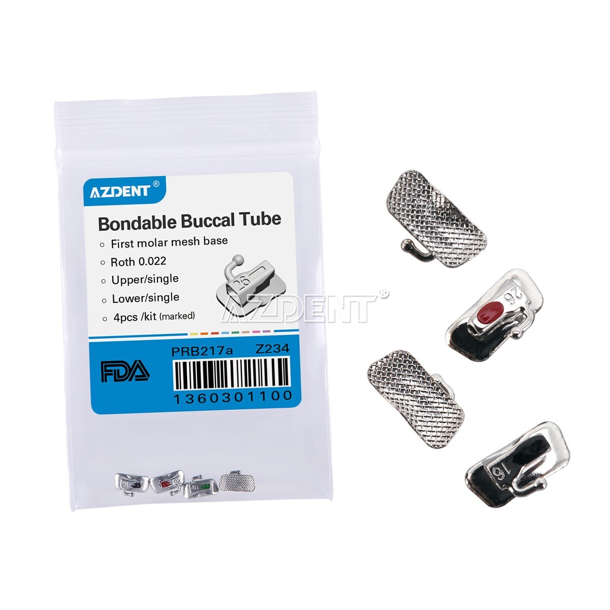 10Kits Dental Orthodontic Buccal Tube 1st Molar Roth 0.022 Bondable Non-conv