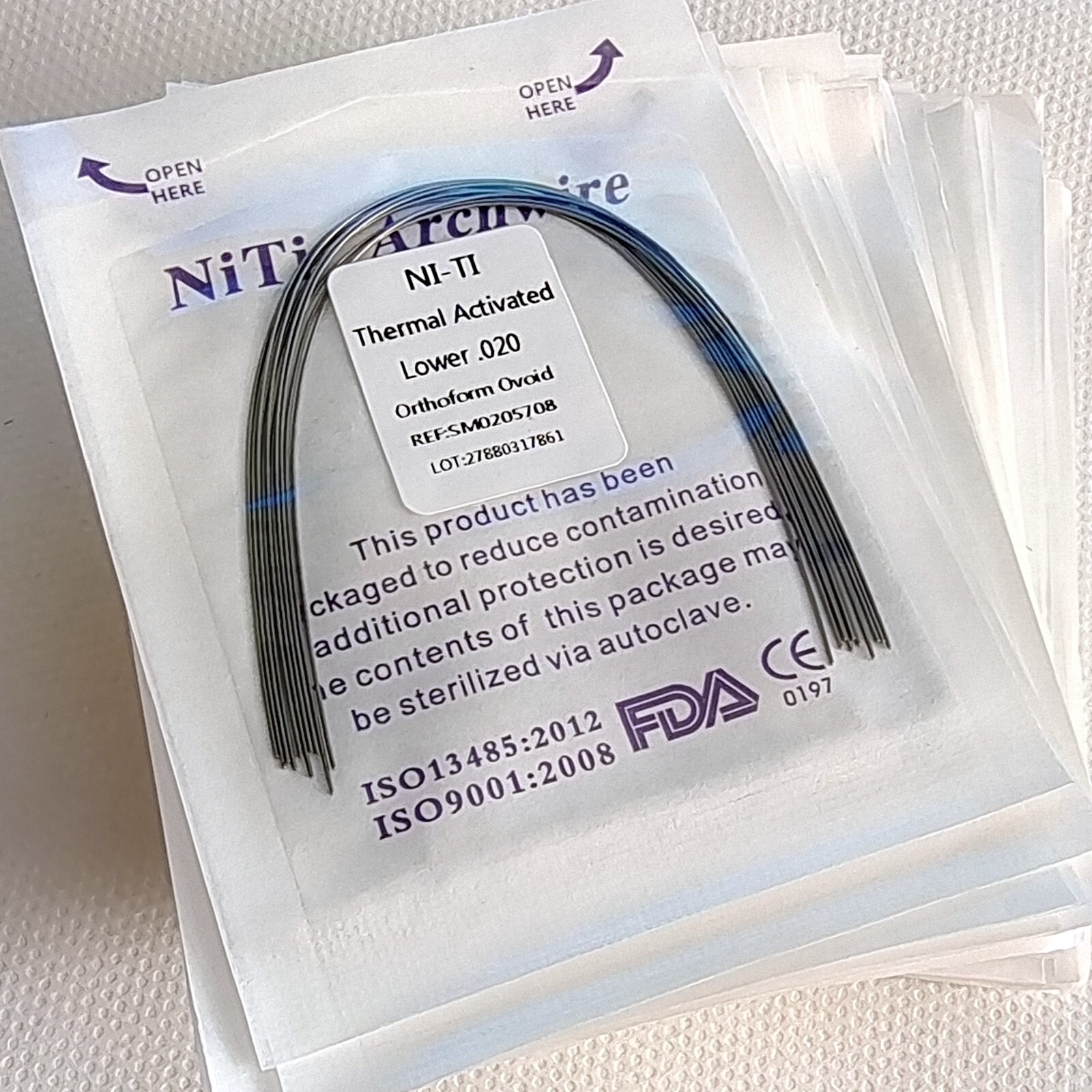 10 Packs Dental Orthodontic Heat Thermal Activated Niti Arch Wires Round Ovoid
