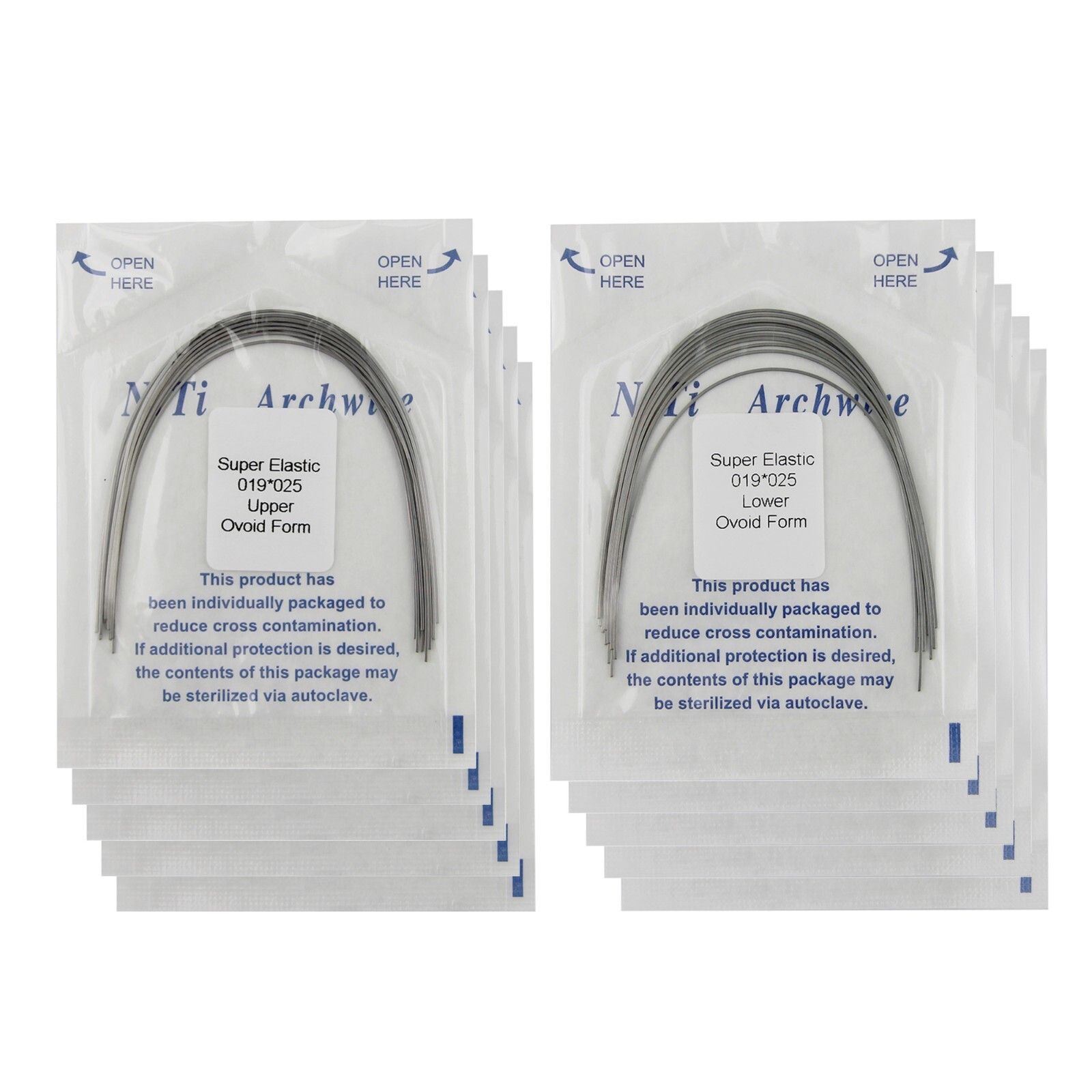 100PCS Dental Orthodontic Arch Wire Niti Super Elastic Round Rectangular Ovoid