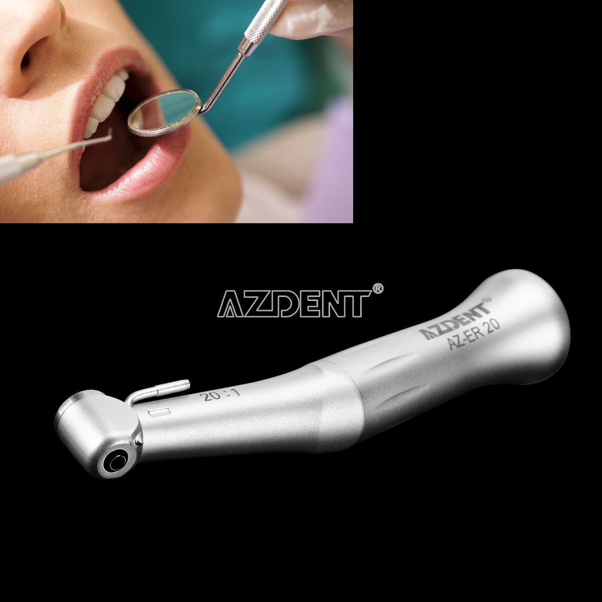 Pieza de Mano Implante dental 20: 1 reducción contra ángulo botón manual AZDENT