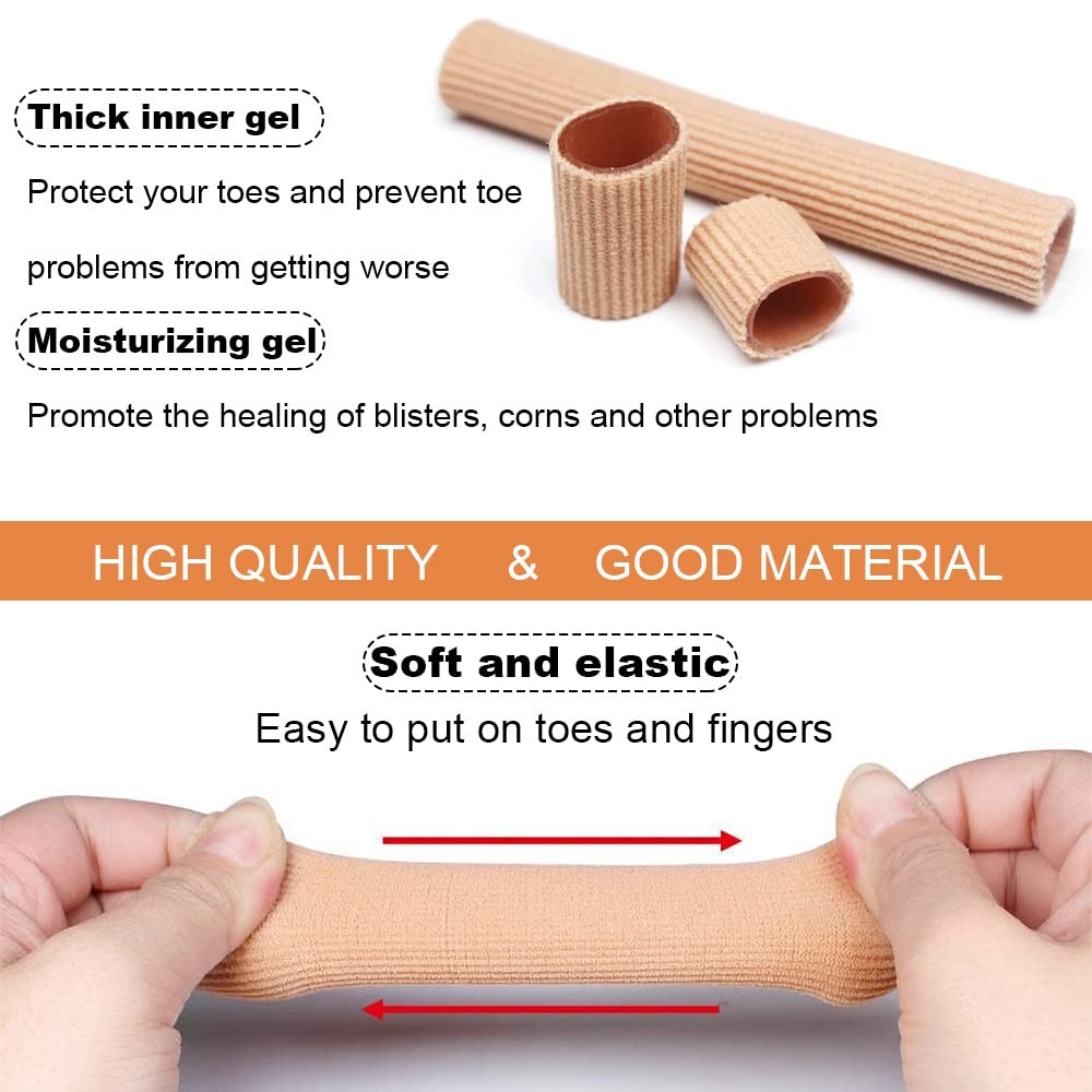 6 Pack Toe Cushion Sleeves Small, Medium, Large, Beige” Or “White” “Black