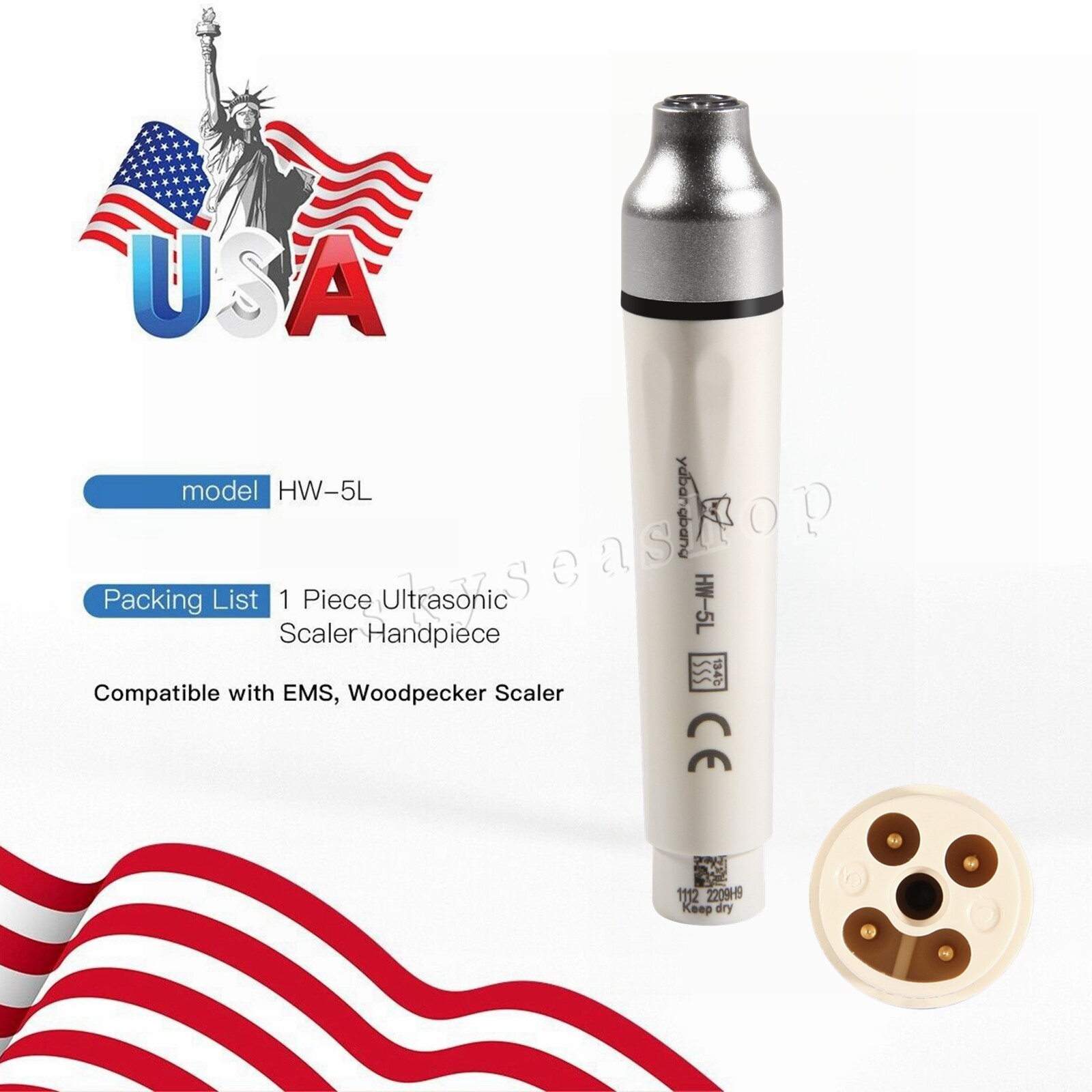 Dental Detachable LED Ultrasonic Scaler Handpiece HW-5L fit for WOODPECKER/EMS A