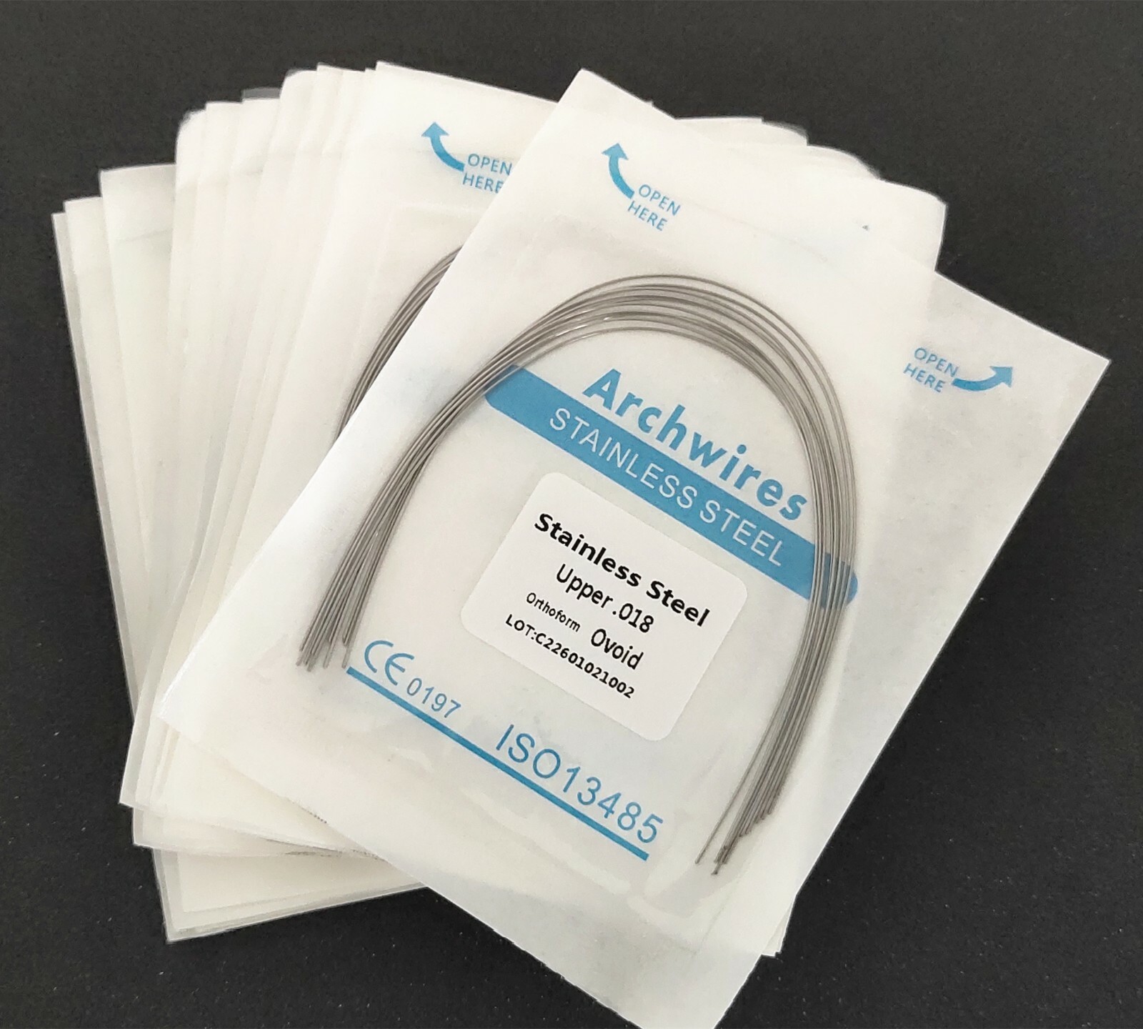 20Packs Dental Orthodontic Stainless Steel Arch Wires Round Ovoid/Natural Form