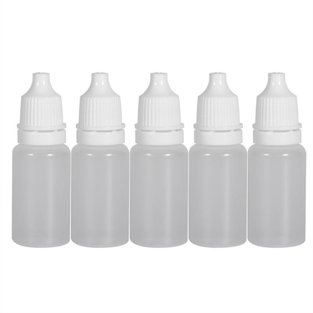 50pcs Small Plastic Bottle Pipette Dropper 10mL Container Liquid Screw Cap Clear