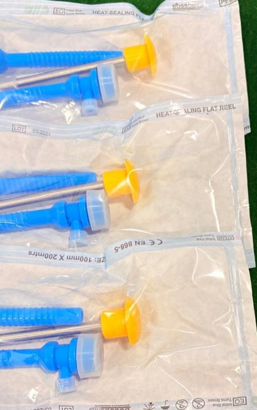 6pc Laparoscopic Disposable Apple Trocar Cannula 5mmx90mm Reusable Instruments