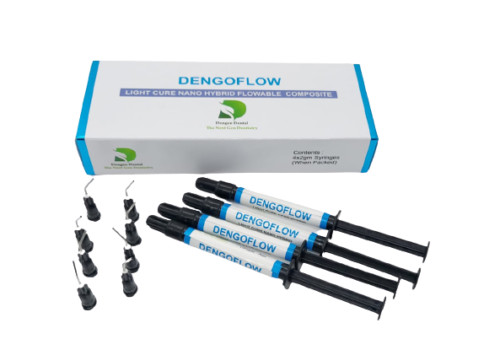 4X Dengen Dental Flow Resin A3 Light Cure Composite Flow Resin Nano Hybrid 2G