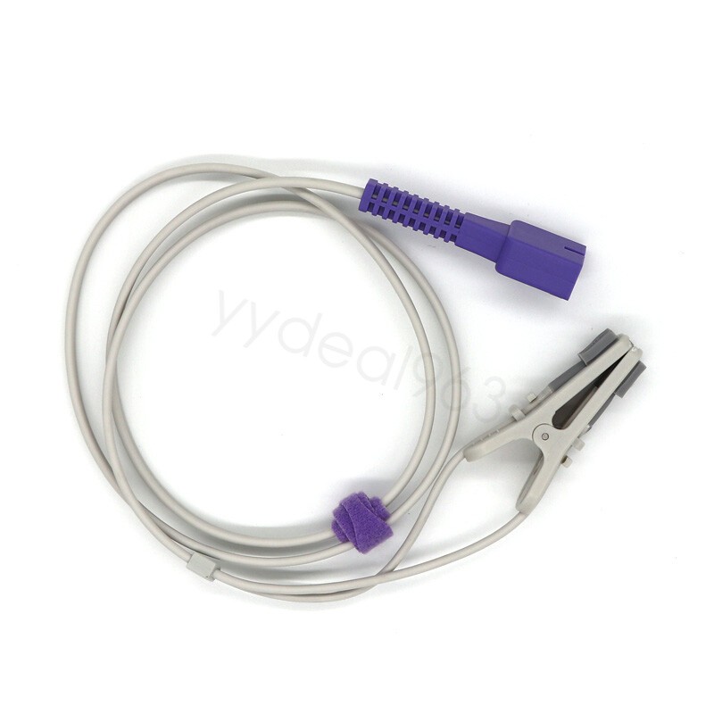 Fit For N-65,N-85 Oximax Spo2 Sensor Oximeter Pulse Probe Ear Clip 9Pin Bag of 3