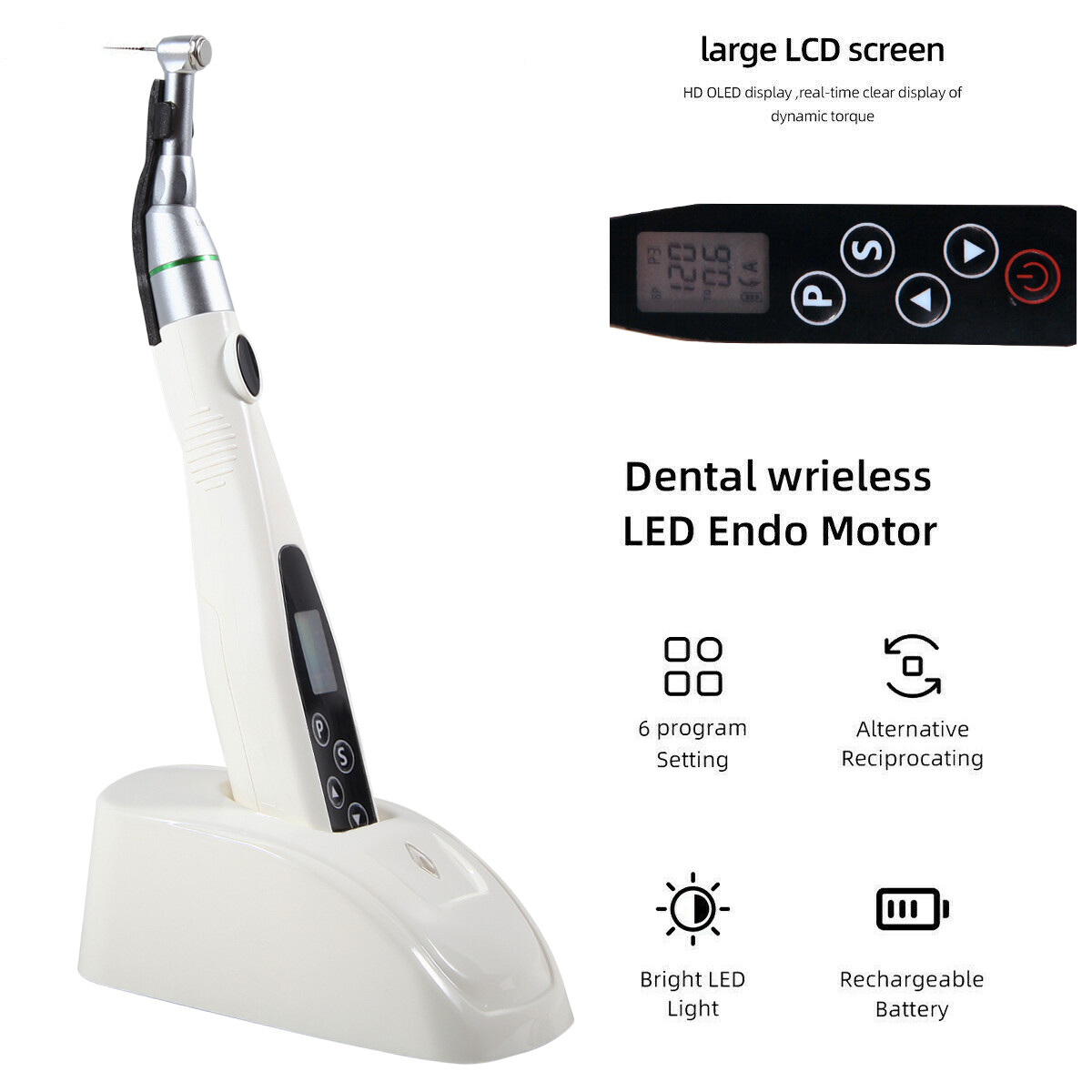 USA LED Dental Endo Motor 16:1 Contra Angle Root Canal USA Y-smart