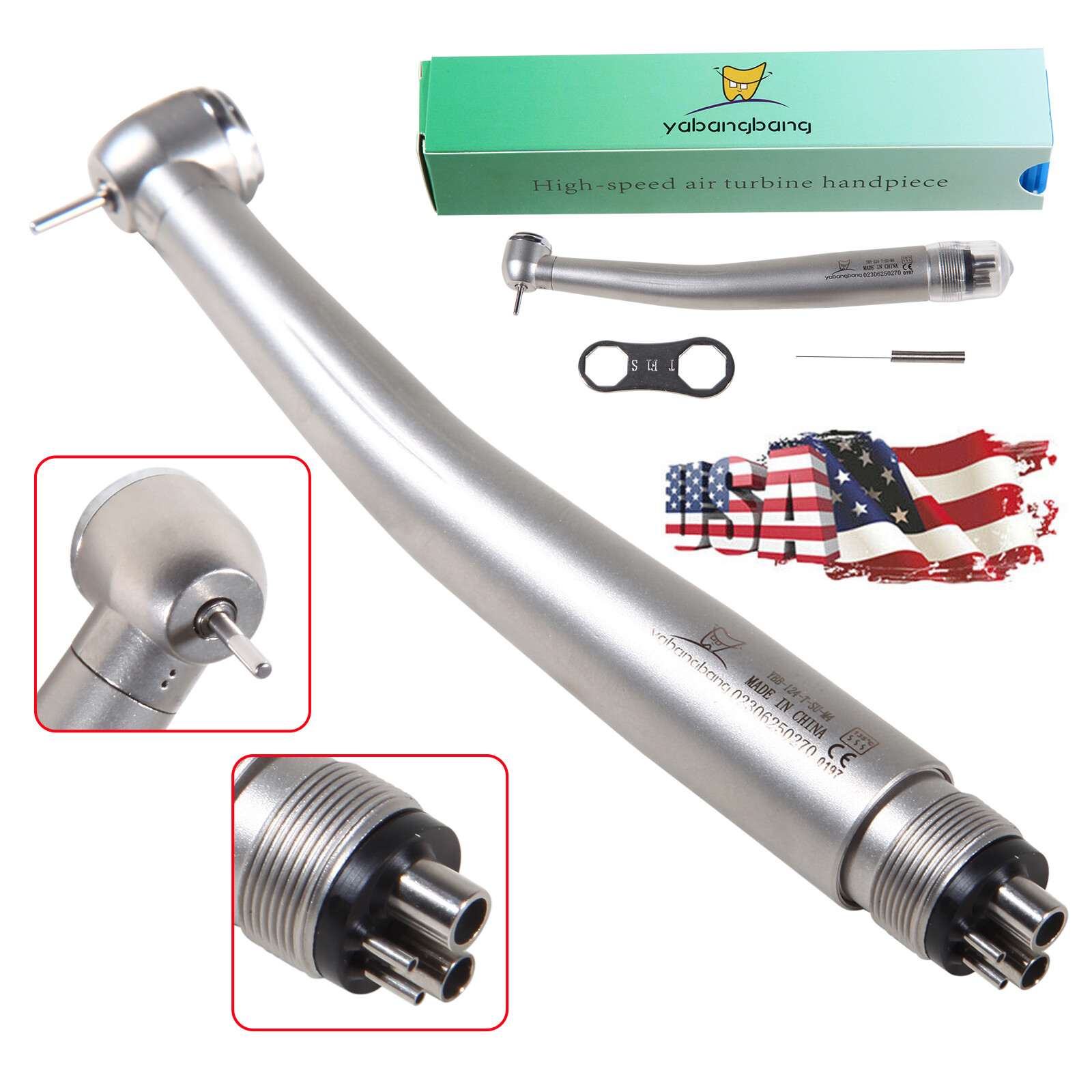Large Torque Dental Push Button High Speed Handpiece 4Hole fit NSK PANA MAX YDA4