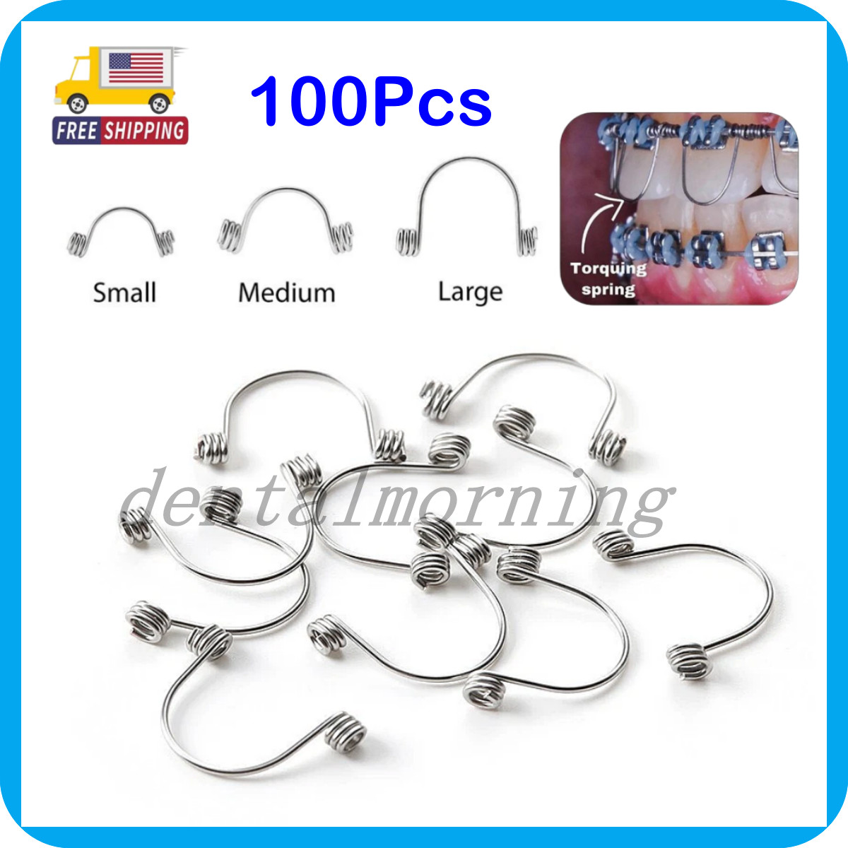 Dental Orthodontic Torquing Torque Spring Rectangular Anterior Teeth Wire SML