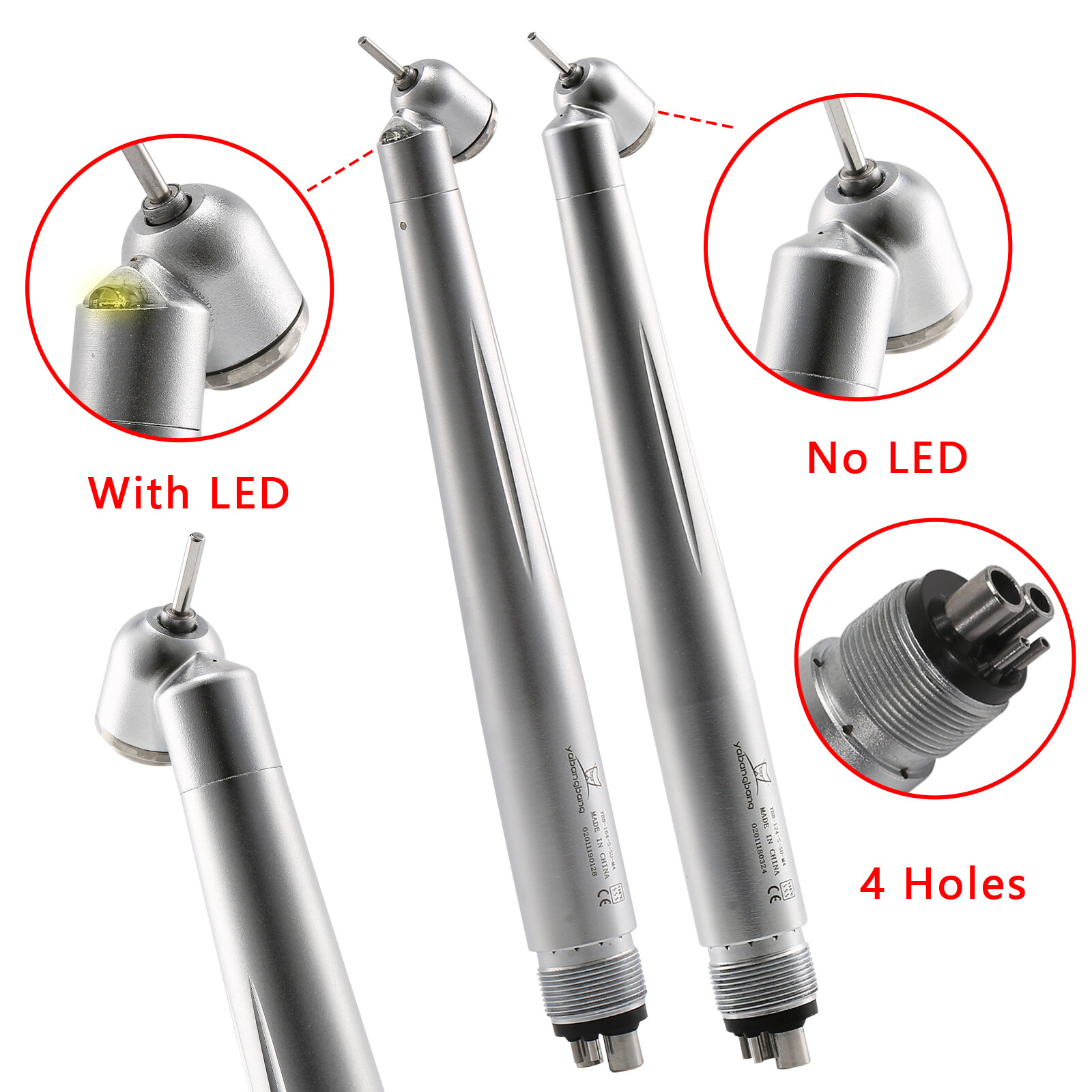 Yabangbang Dental 45 Degree Surgical High Speed Handpiece Push Button (LED) 4H A
