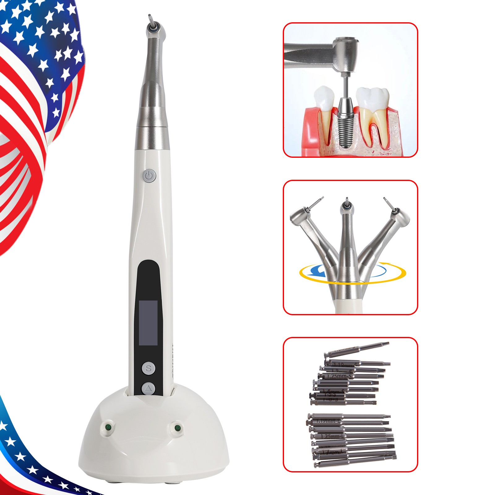Dental Air Water Spray Tri-3 Way Syringe Handpiece ^ 2 Nozzles Tips Tubes nvbtr