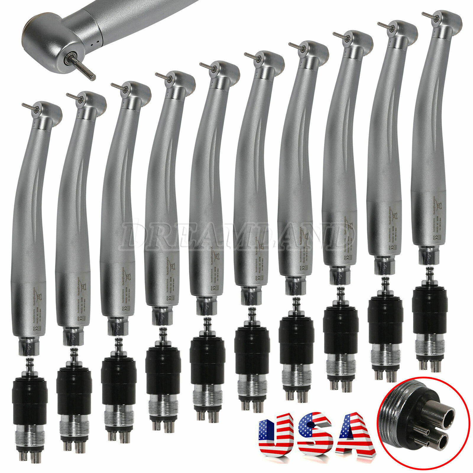 50pcs Dental Turbine Diamond Burs FG For High Speed Handpiece FG1.6mm 97 types