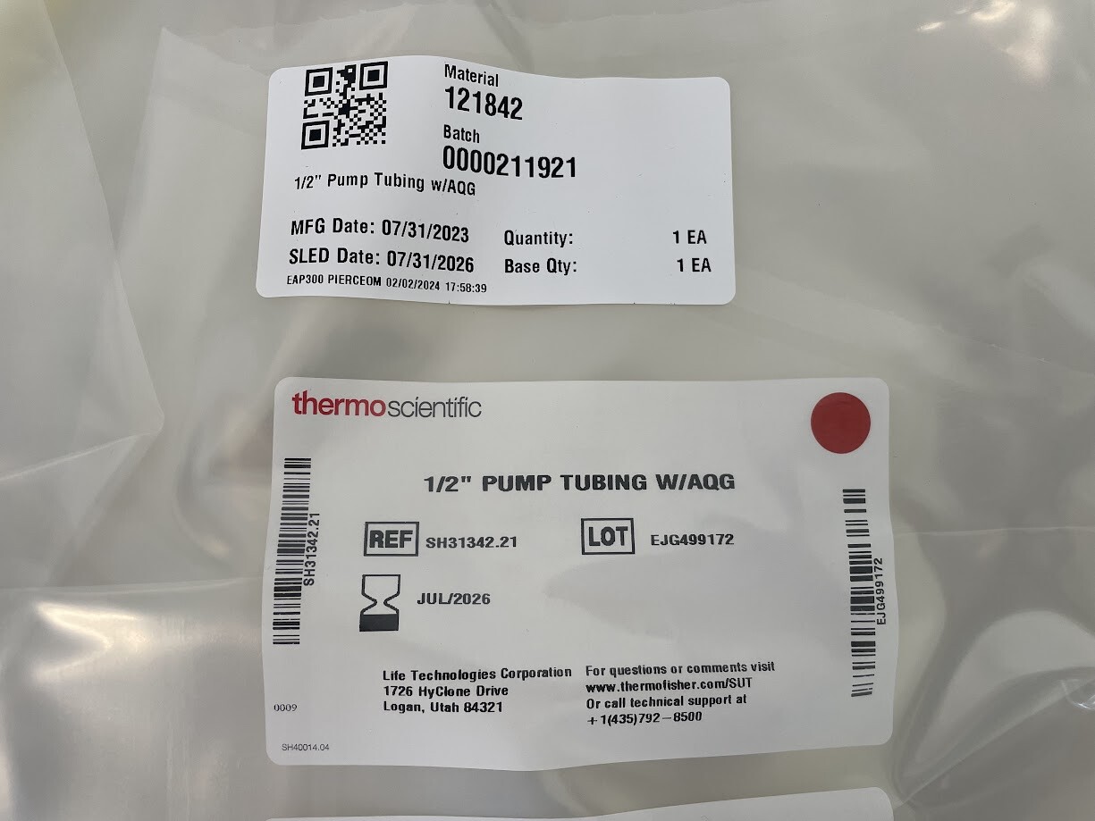 New Transfer Assembly Pump Tubing 1/2 in ID TPE and Pumpsil SH31342.21