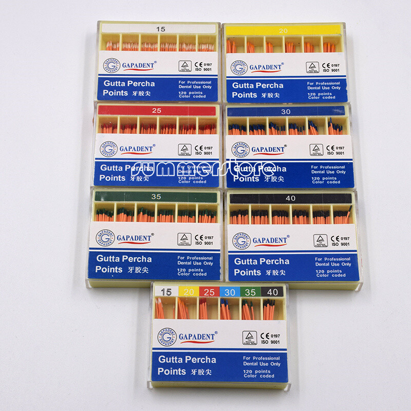 120/60 Point Dental GAPADENT Gutta Percha Points Endodontic 0.02 0.04 0.06 Taper
