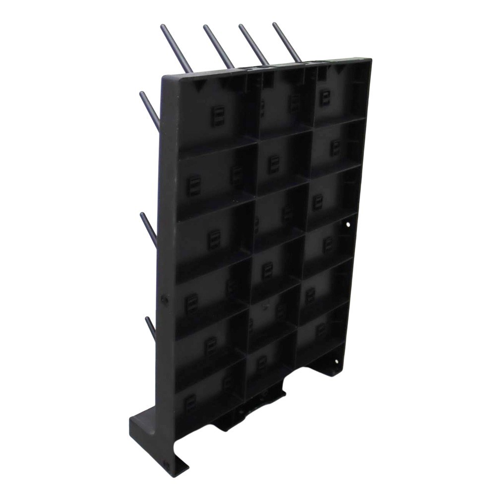 Black Single Side PP Lab Drip Rack 27 Detachable Pegs for Education and Lab Use