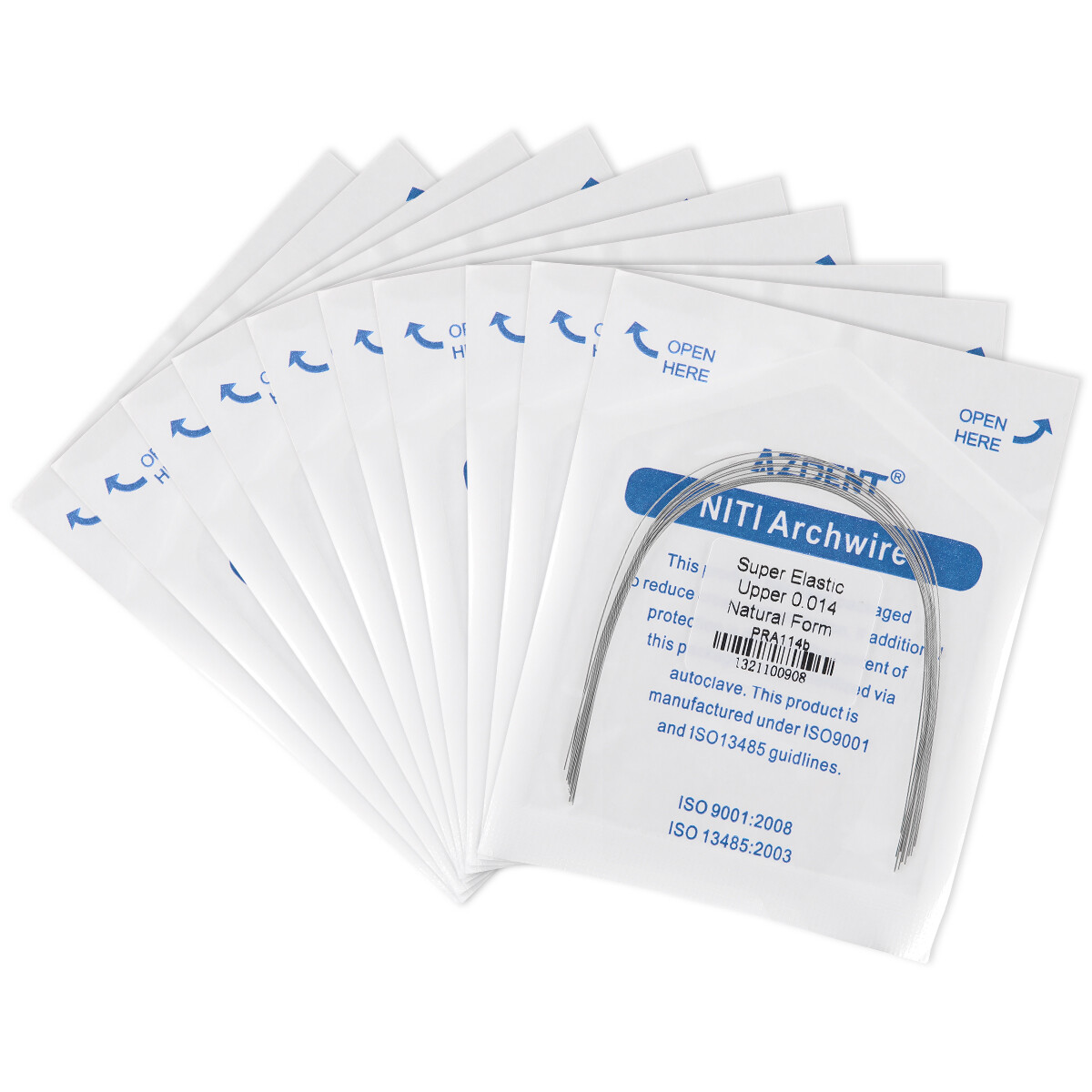 AZDENT Dental Orthodontic Niti Arch Wire Super Elastic Natural Nature Form Round
