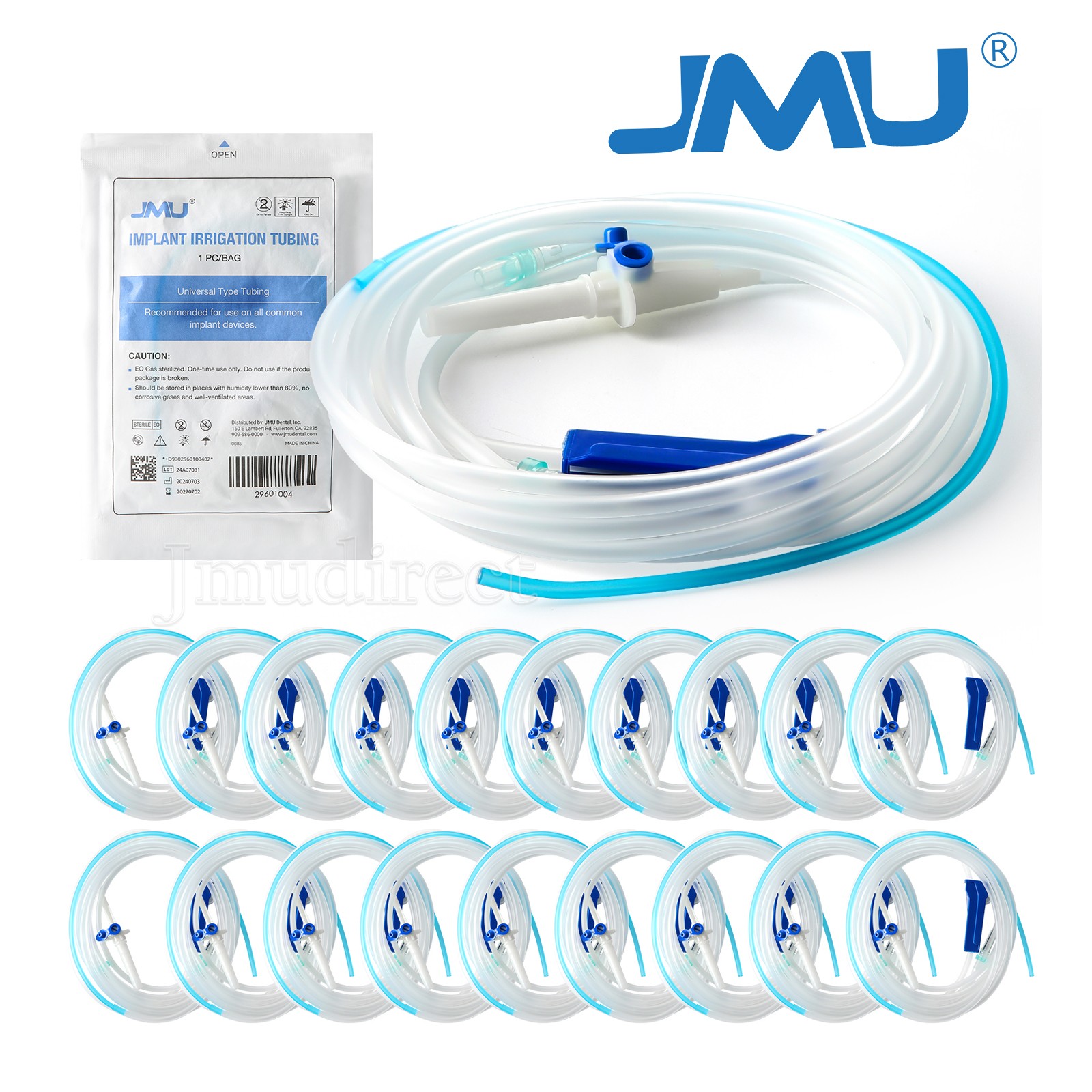 20pcs JMU Dental Implant Surgery Irrigation Tubing Disposable Universal Type