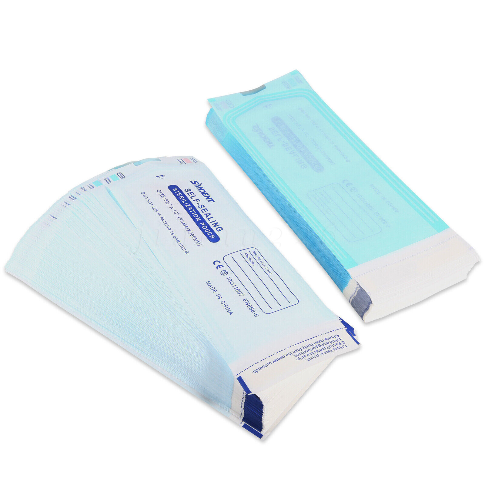 200-2000 3.5″ x 10″ Self-Sealing Sterilization Pouch Sterilizer Bag Autoclave