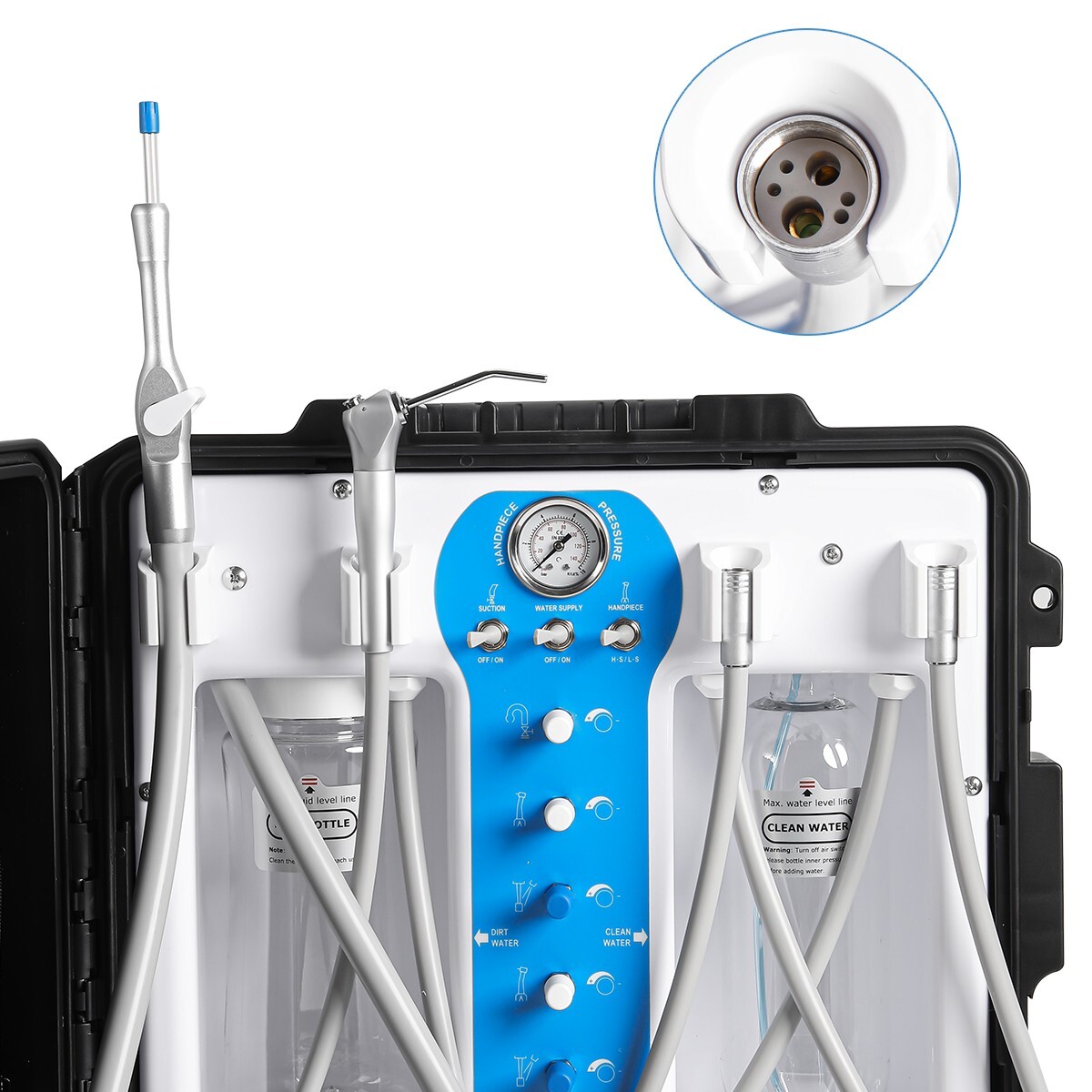 FDA CE Dental Portable Unit System Air Compressor High Suction Treatment