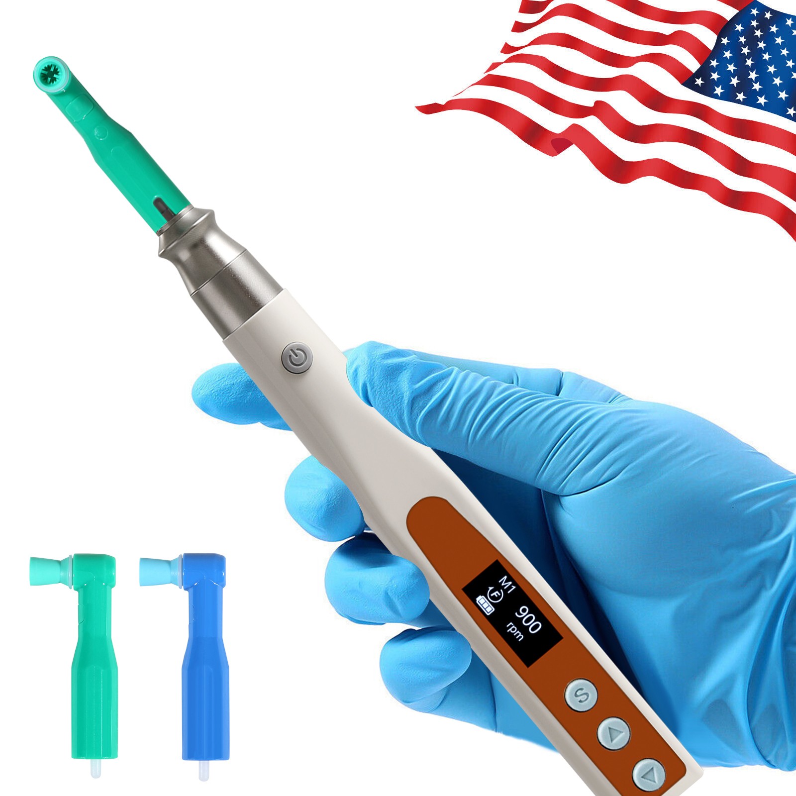 Portable Dental Cordless Hygiene Prophy Teeth Polishing Handpiece + 2 Angles