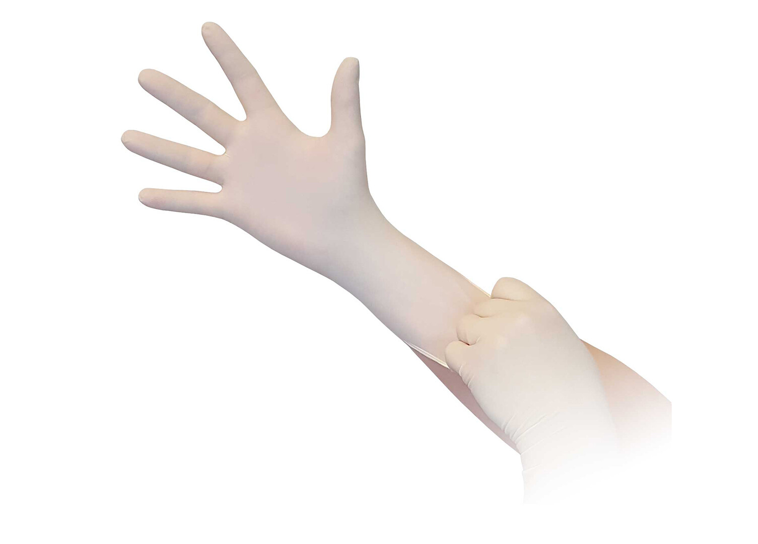 White Latex Exam Gloves, Aurelia Vibrant 5.5 mil – Powder Free, Disposable