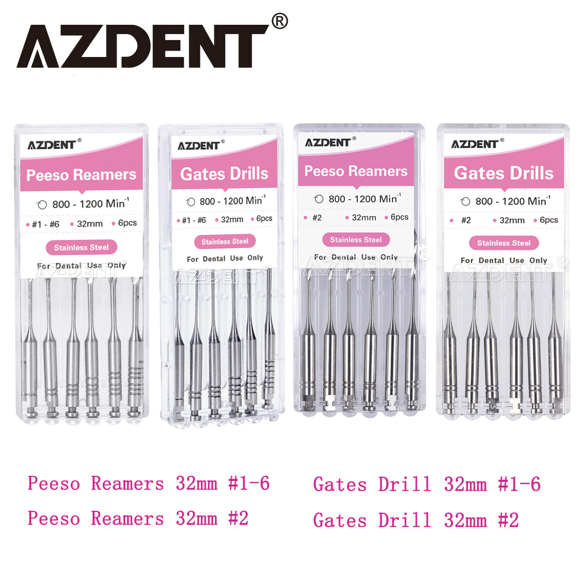 Dental Endo Pesso Reamers Gates Glidden Drills Fresa de conducto radicular #1-6