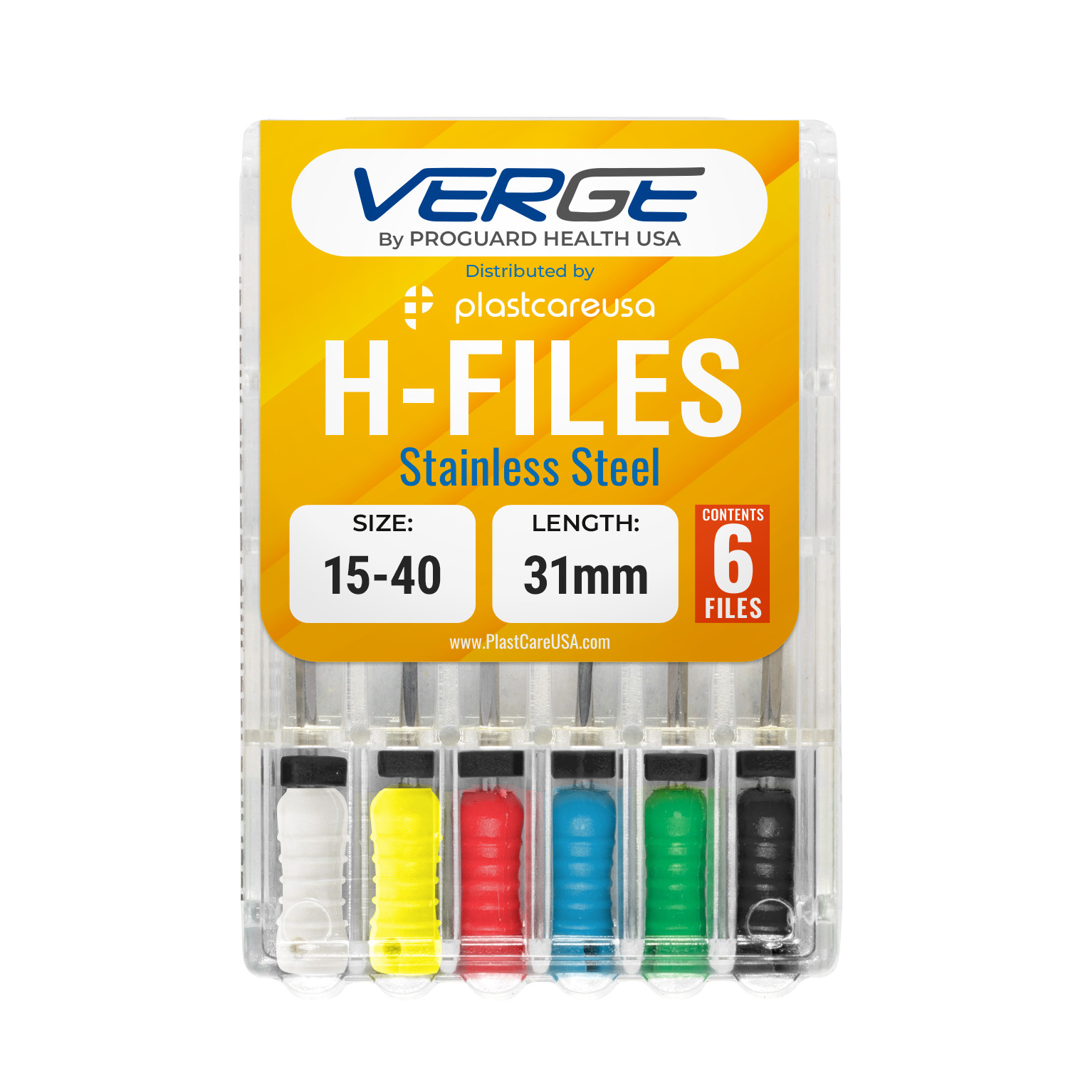 Dental H Files Size 15-40 31mm Stainless Steel Endodontic Hedstrom Root Canal