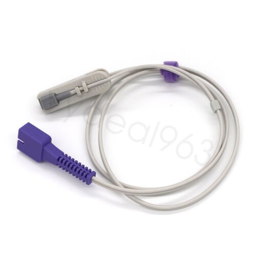 Fit For N-65,N-85 Oximax Spo2 Sensor Oximeter Pulse Probe Ear Clip 9Pin Bag of 3