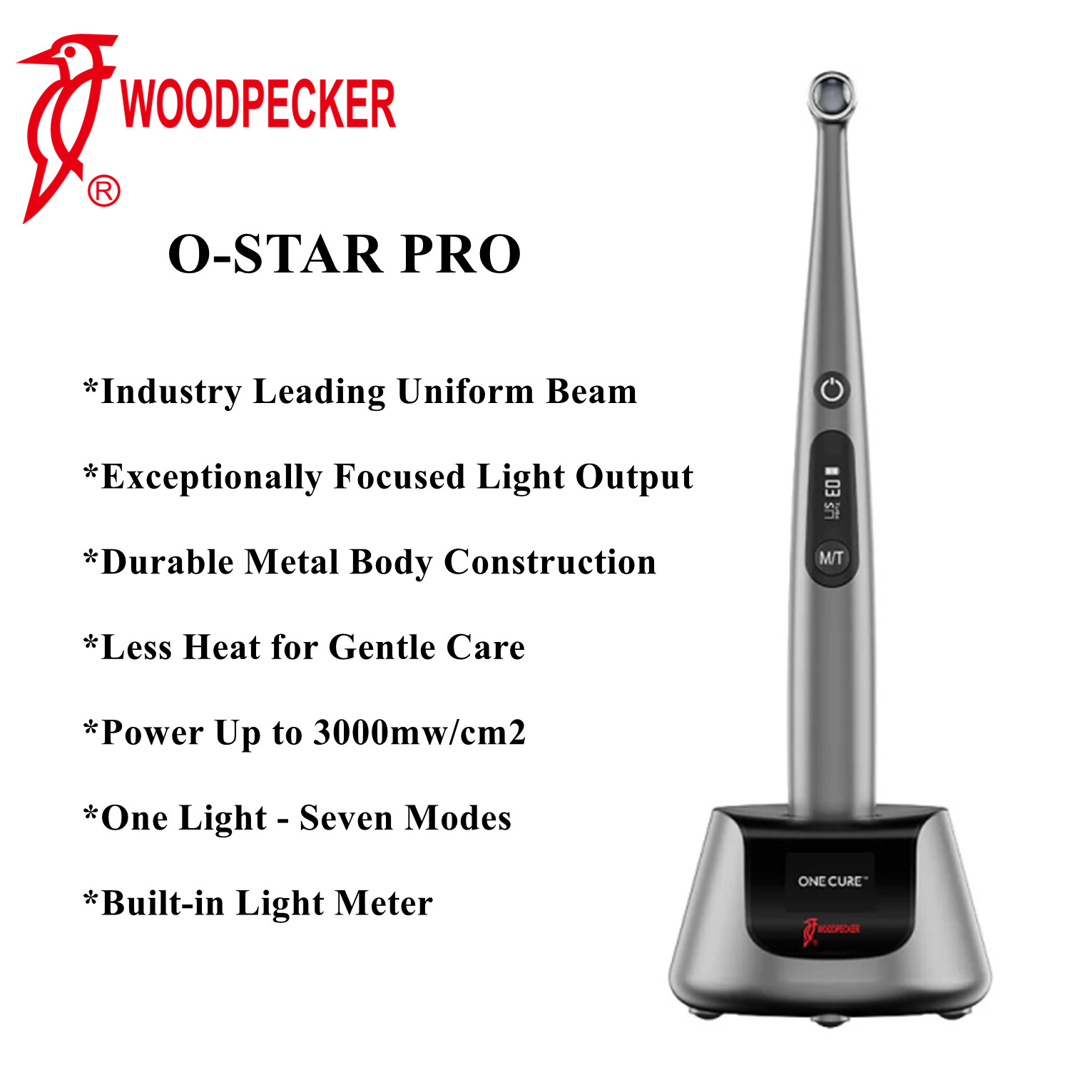 Woodpecker O-Star/ Pro X Star Dental LED Curing Light Fast Resin Lamp 3000mW/cm²