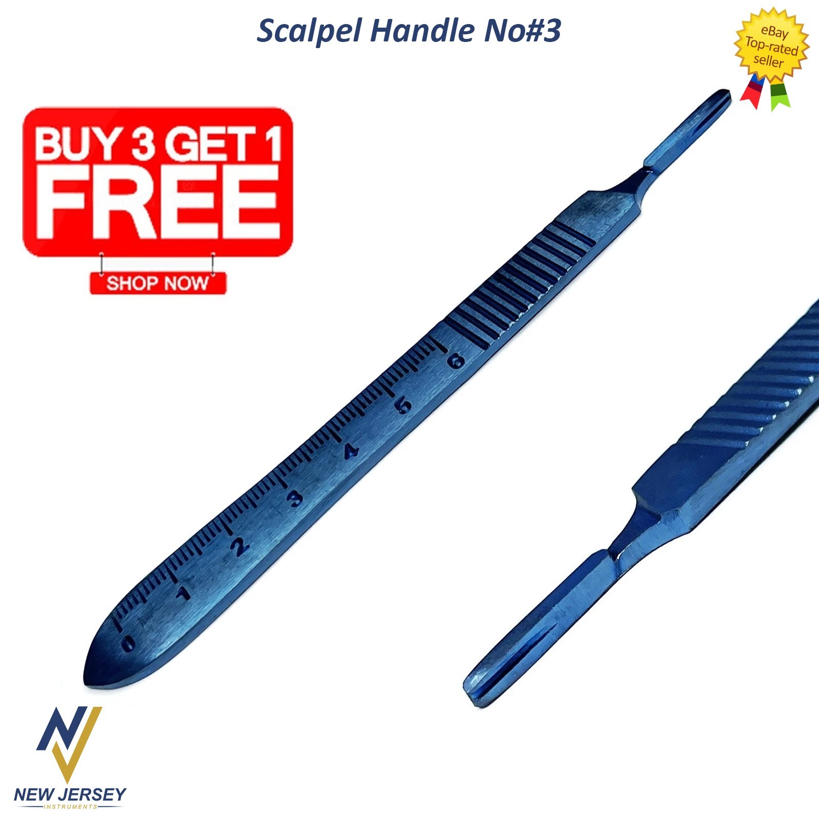 Dental Scalpel Handle Stainless Steel Knife Blade holder Surgical Instruments #3