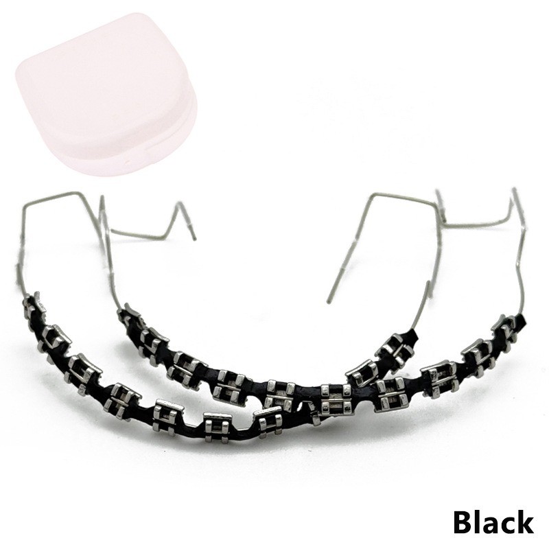 Fake Braces For Teeth Temporary False Fake Brackets Metal Wires Bracket