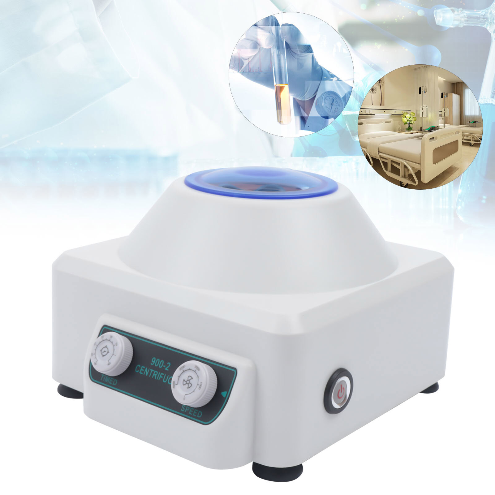 Medical Centrifuge Benchtop Electric Lab Centrifuge 110V 4000rpm White Portable