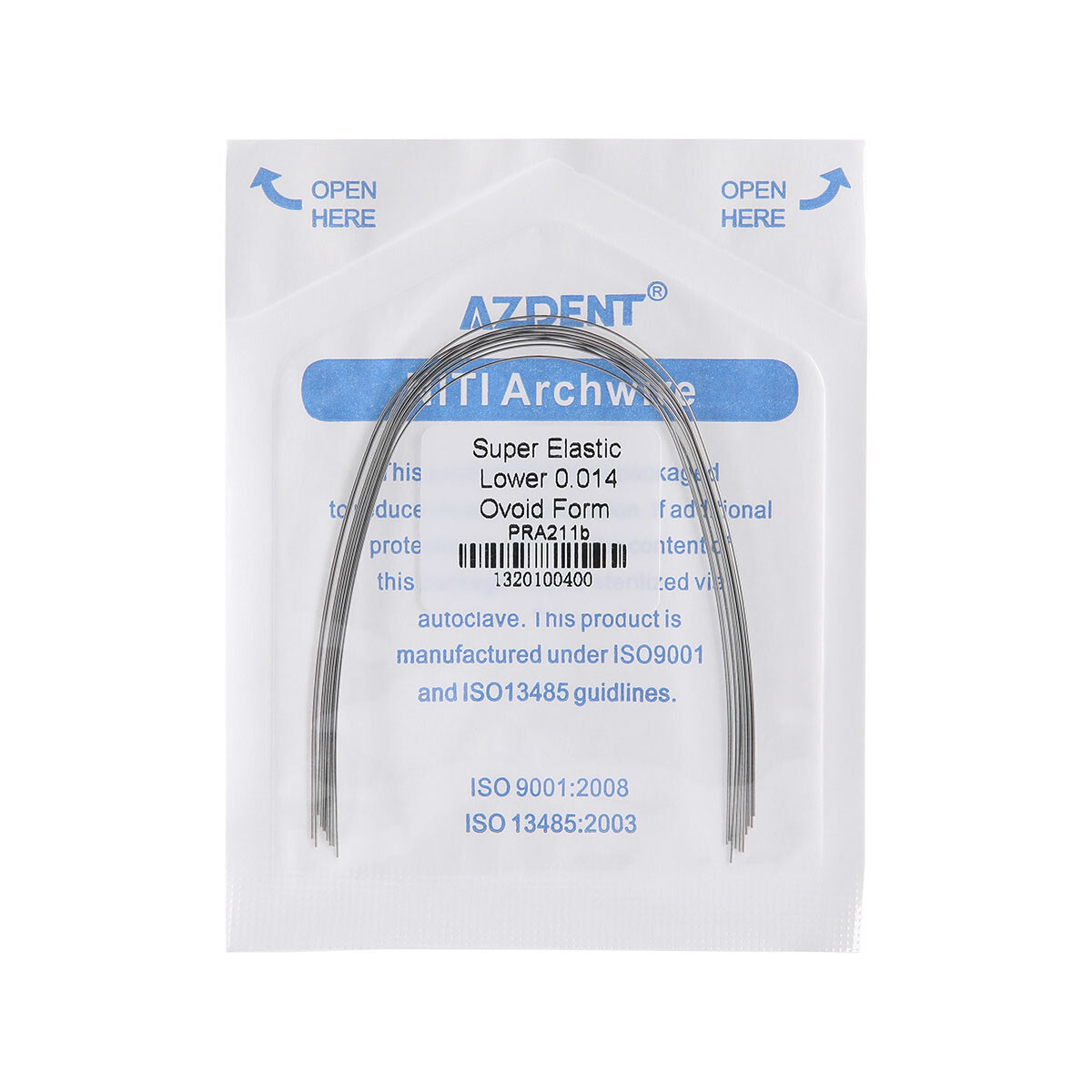 10pc AZDENT Dental Orthodontic Super Elastic Arch Wires Round 12/14/16/18/20