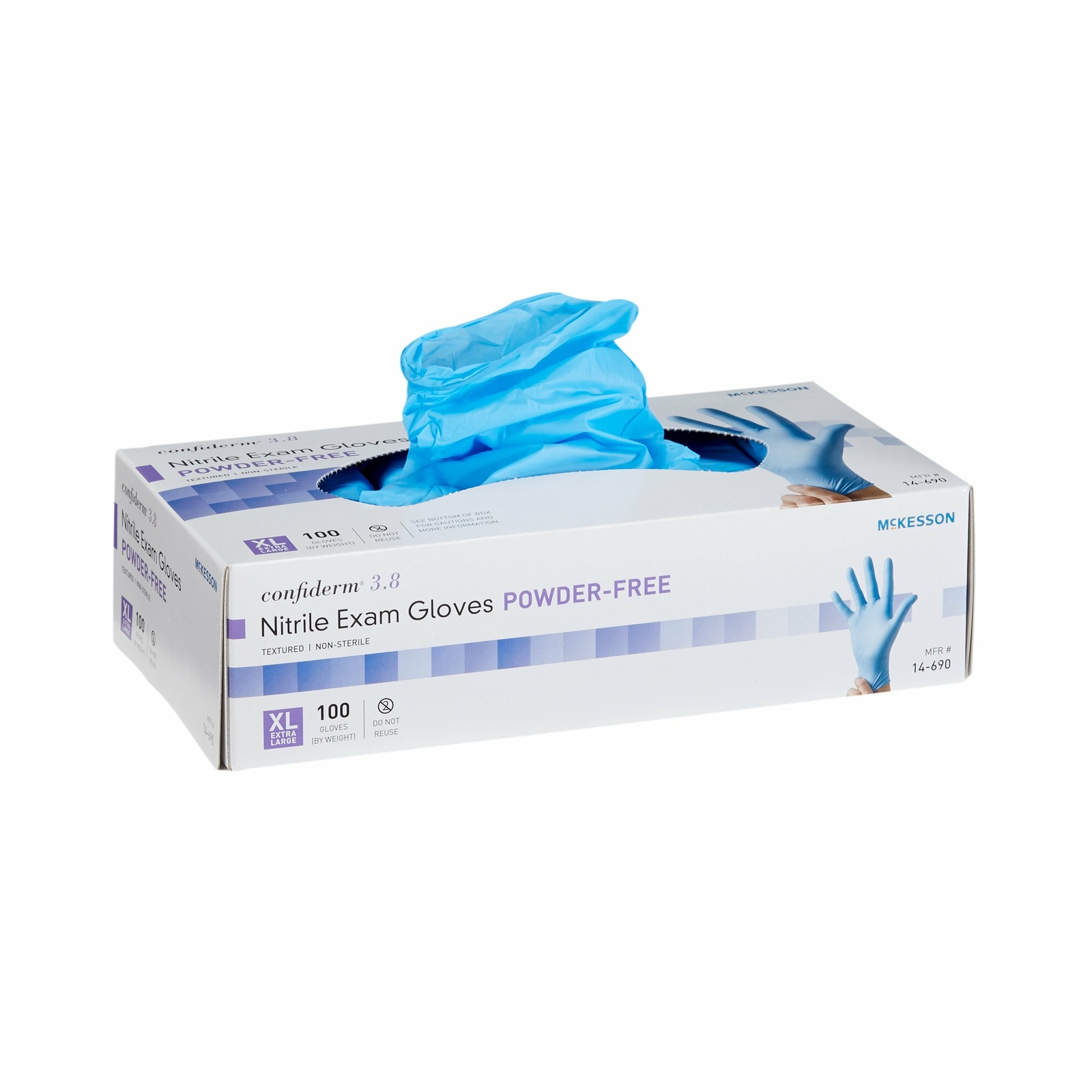 McKesson Confiderm Nitrile Exam Glove – 100 per Box