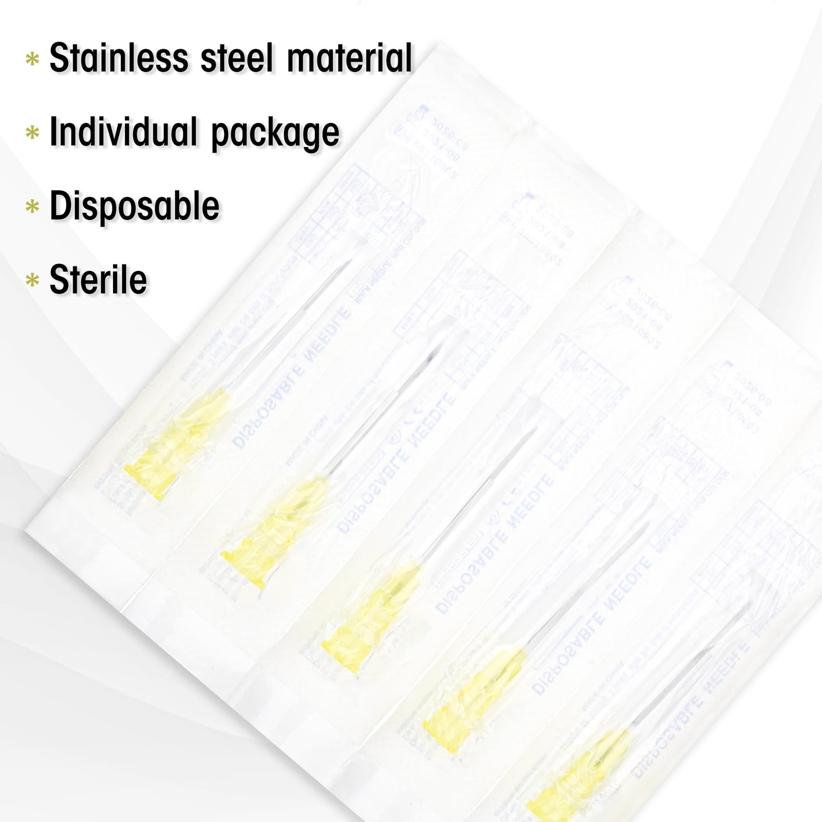 100 Pack 30Ga 13mm 1/2 in Disposable Needdles for Scientific and 30G inch