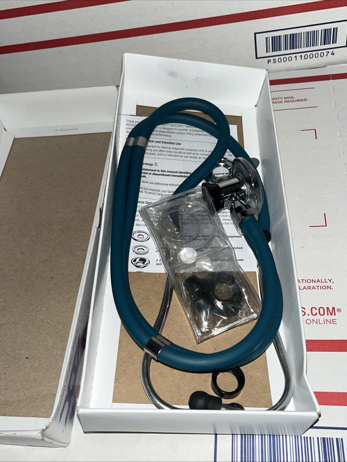 Sprague Adscope Stethoscope Model 641 Teal 30”
