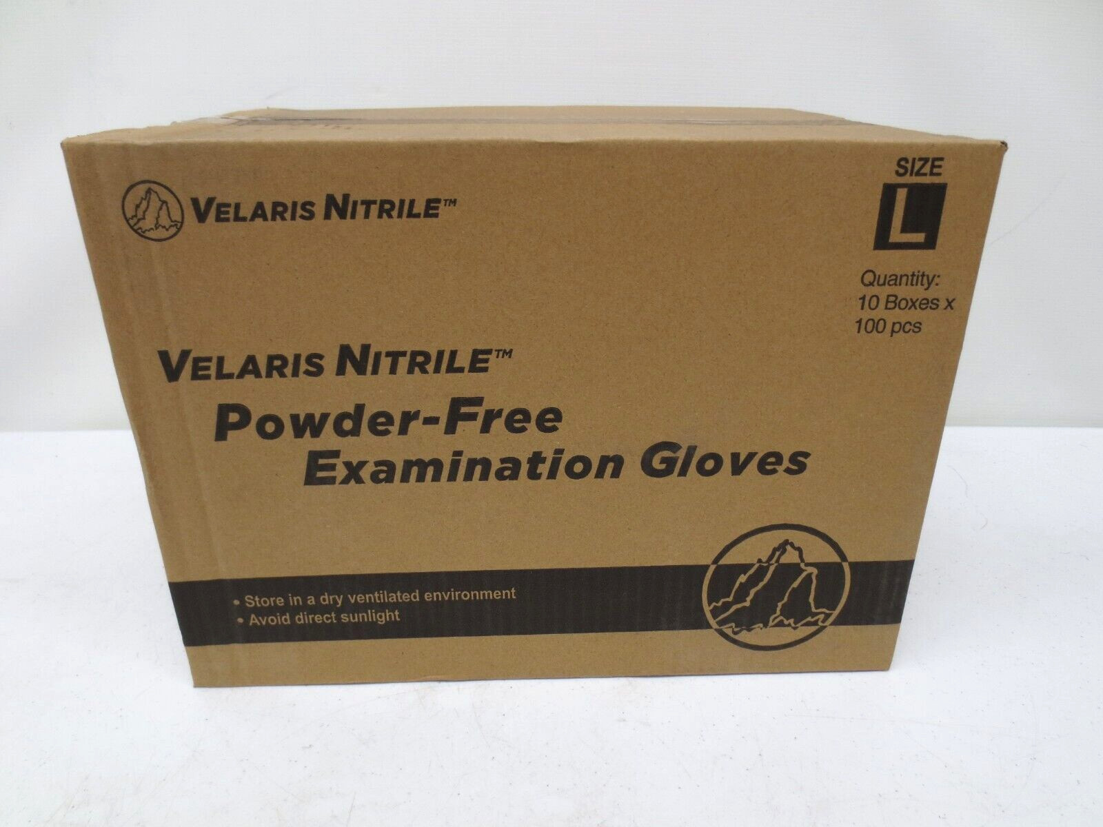SET OF 1000 PCS VELARIS NITRILE POWDER -FREE EXAMINATION RUBBER GLOVES SIZE L