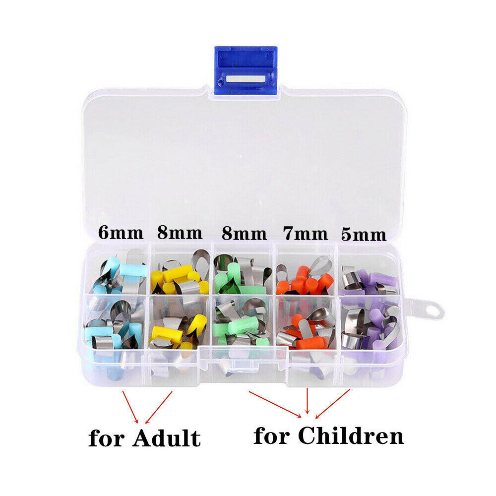 50 Pcs/Box Dental Polyester Matrix Bands Sectional Contoured Locker Retainerless