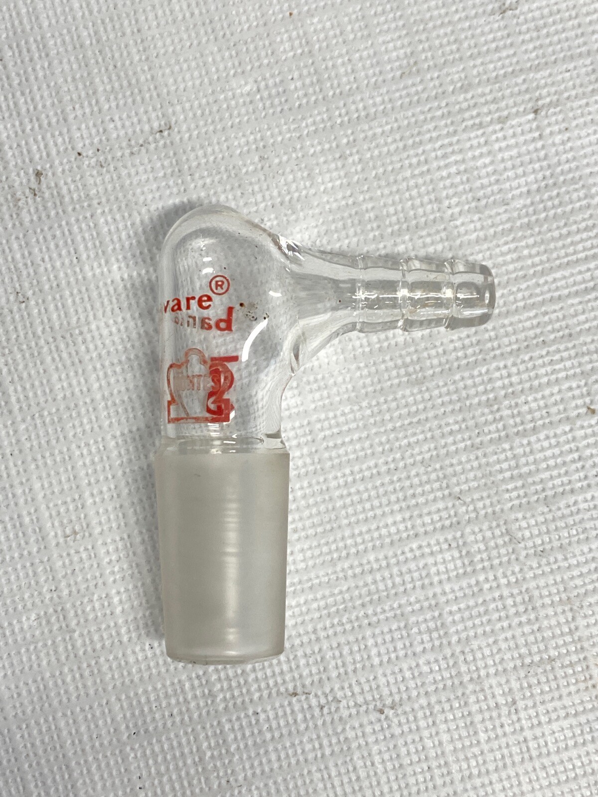 Kontes Bantam-Ware 14/20 Joint 90° Glass Vacuum Inlet Hose Adapter, 276000-0000