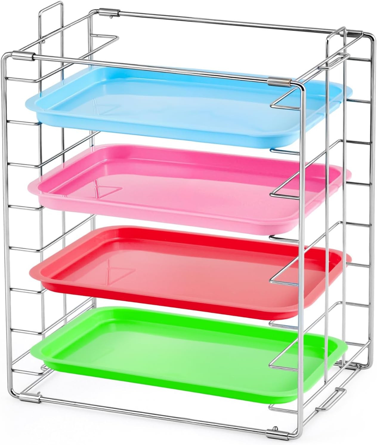 Instrument Tray Rack Dental Instruments Organizer Chrome Tray Rack Holds 8 Trays