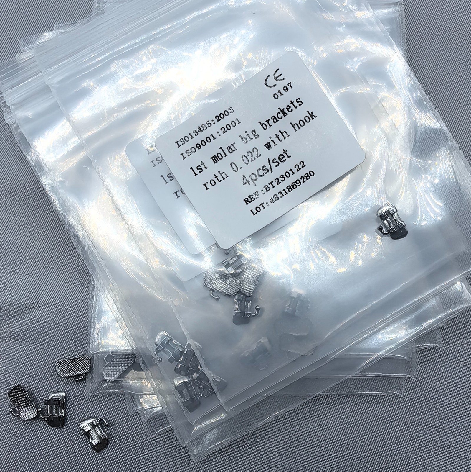 10Kits Dental 1st Brackets Molar Wide Big Bracket Orthodontic Edgewise MBT 022 H