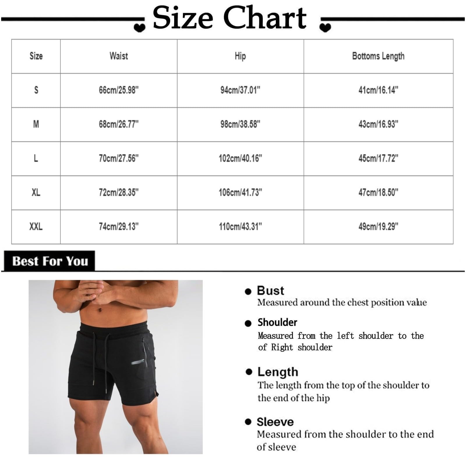 Generic Shorts-Men Casual Summer Mens Zipper Pocket Slim Fit Workout Shorts